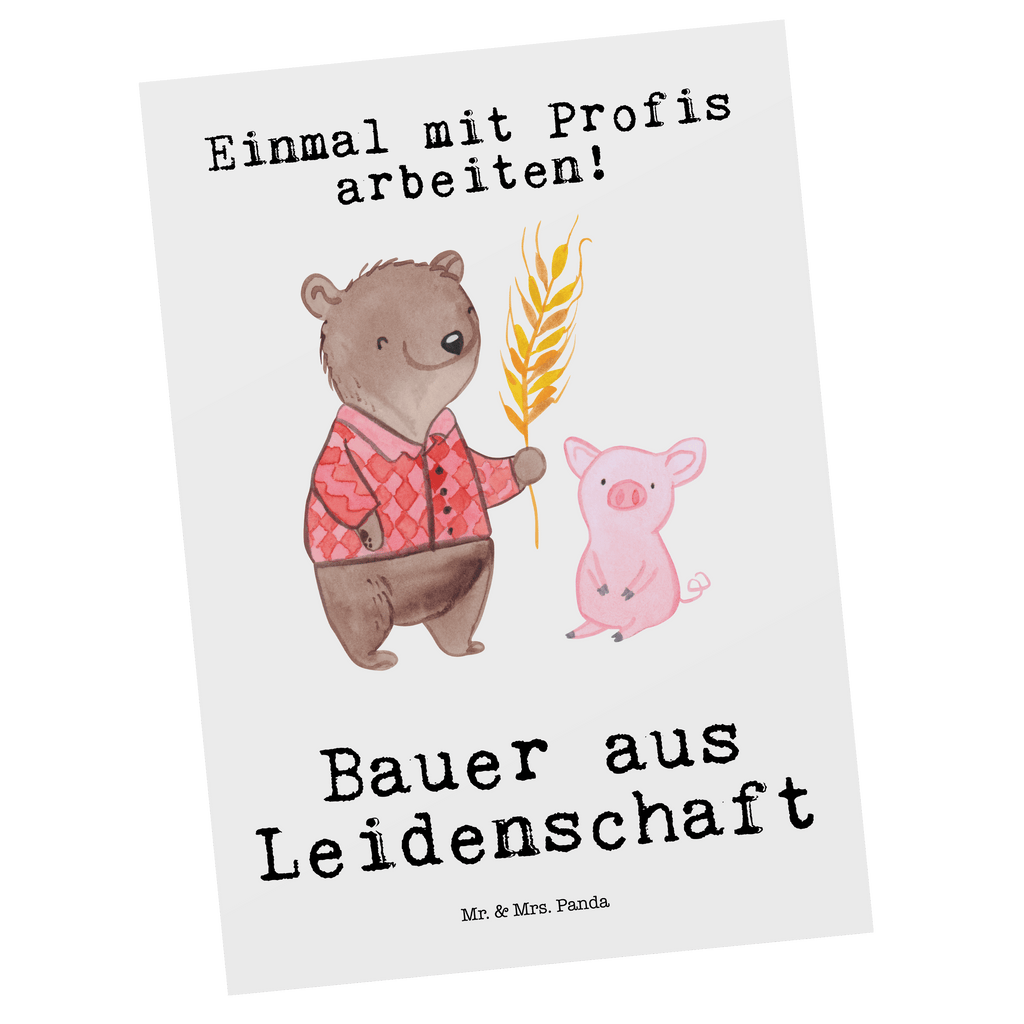 Postkarte Bauer aus Leidenschaft Geschenkkarte, Grußkarte, Karte, Einladung, Ansichtskarte, Geburtstagskarte, Einladungskarte, Dankeskarte, Beruf, Ausbildung, Jubiläum, Abschied, Rente, Kollege, Kollegin, Geschenk, Schenken, Arbeitskollege, Mitarbeiter, Firma, Danke, Dankeschön, Landwirt; Bauer, Tierwirt, Agronom, Farmer, Bauernhof