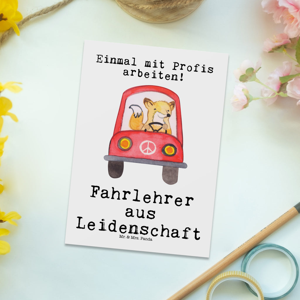 Postkarte Fahrlehrer aus Leidenschaft Geschenkkarte, Grußkarte, Karte, Einladung, Ansichtskarte, Geburtstagskarte, Einladungskarte, Dankeskarte, Beruf, Ausbildung, Jubiläum, Abschied, Rente, Kollege, Kollegin, Geschenk, Schenken, Arbeitskollege, Mitarbeiter, Firma, Danke, Dankeschön, Fahrlehrer, Fahrschule, Fahrschullehrer