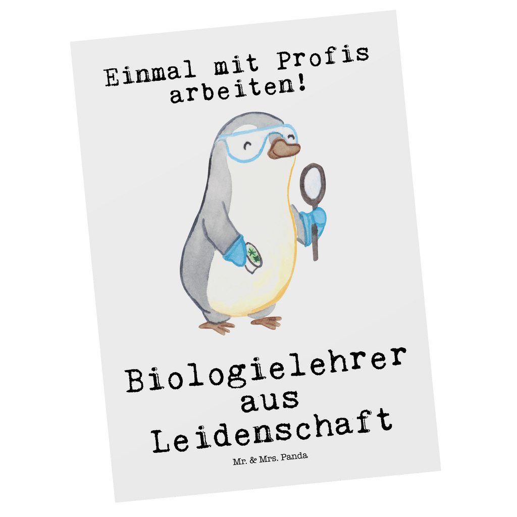 Postkarte Biologielehrer aus Leidenschaft Geschenkkarte, Grußkarte, Karte, Einladung, Ansichtskarte, Geburtstagskarte, Einladungskarte, Beruf, Ausbildung, Jubiläum, Abschied, Rente, Kollege, Kollegin, Geschenk, Schenken, Arbeitskollege, Mitarbeiter, Firma, Danke, Dankeschön, Biologielehrer, Biolehrer, Biounterricht, Biologie, Schule, Grundschule