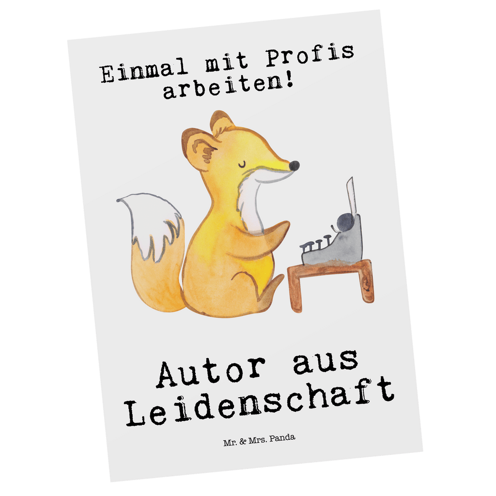 Postkarte Autor aus Leidenschaft Geschenkkarte, Grußkarte, Karte, Einladung, Ansichtskarte, Geburtstagskarte, Einladungskarte, Dankeskarte, Beruf, Ausbildung, Jubiläum, Abschied, Rente, Kollege, Kollegin, Geschenk, Schenken, Arbeitskollege, Mitarbeiter, Firma, Danke, Dankeschön, Autor, Buchveröffentlichung, Schriftsteller, Verlag, Geschichtenschreiber, Hobbyautor