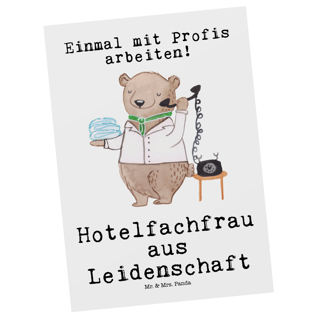 Postkarte Hotelfachfrau aus Leidenschaft Geschenkkarte, Grußkarte, Karte, Einladung, Ansichtskarte, Geburtstagskarte, Einladungskarte, Dankeskarte, Beruf, Ausbildung, Jubiläum, Abschied, Rente, Kollege, Kollegin, Geschenk, Schenken, Arbeitskollege, Mitarbeiter, Firma, Danke, Dankeschön, Hotelfachfrau, Hotelkauffrau, Hotelfachangestellte, Hotelier, Hoteleröffnung