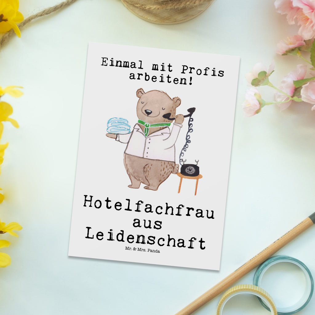 Postkarte Hotelfachfrau aus Leidenschaft Geschenkkarte, Grußkarte, Karte, Einladung, Ansichtskarte, Geburtstagskarte, Einladungskarte, Dankeskarte, Beruf, Ausbildung, Jubiläum, Abschied, Rente, Kollege, Kollegin, Geschenk, Schenken, Arbeitskollege, Mitarbeiter, Firma, Danke, Dankeschön, Hotelfachfrau, Hotelkauffrau, Hotelfachangestellte, Hotelier, Hoteleröffnung