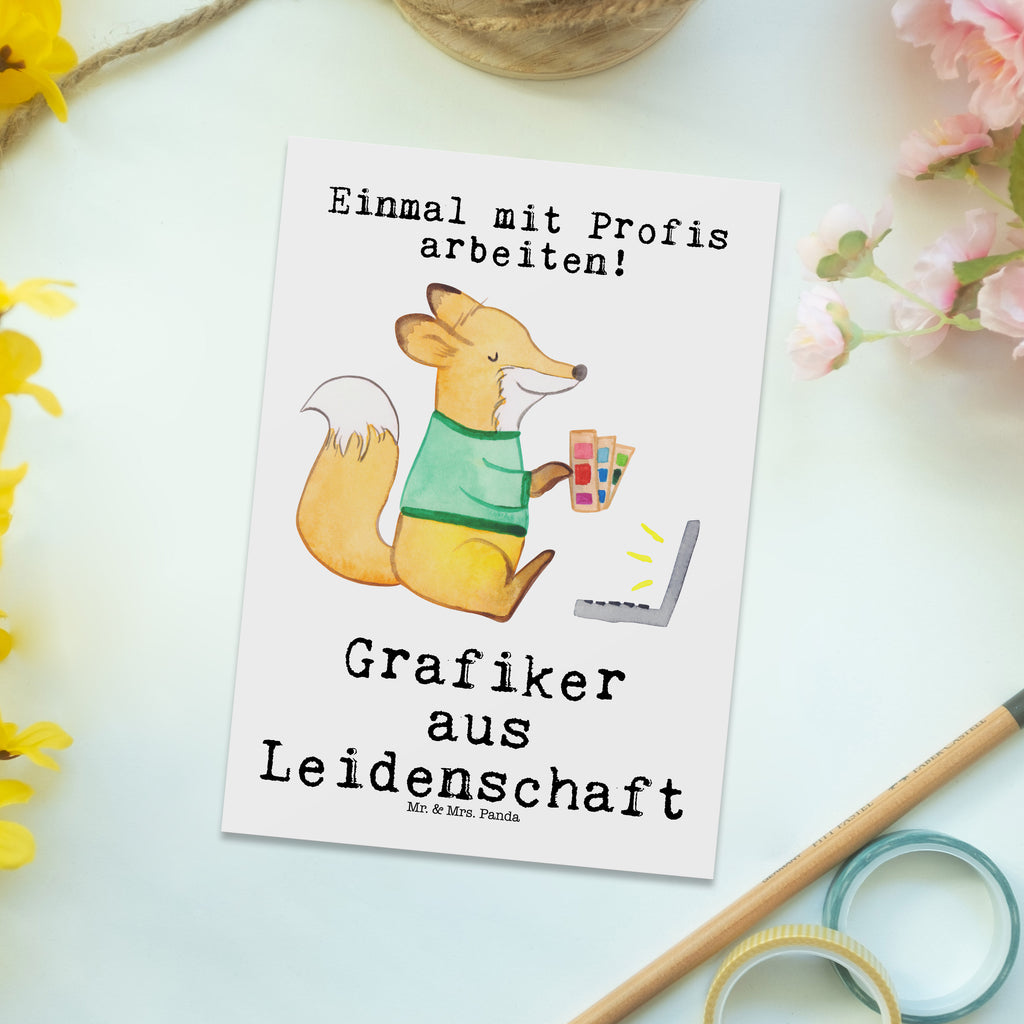 Postkarte Grafiker aus Leidenschaft Geschenkkarte, Grußkarte, Karte, Einladung, Ansichtskarte, Geburtstagskarte, Einladungskarte, Dankeskarte, Beruf, Ausbildung, Jubiläum, Abschied, Rente, Kollege, Kollegin, Geschenk, Schenken, Arbeitskollege, Mitarbeiter, Firma, Danke, Dankeschön, Grafiker, Designer, Mediengestalter, Grafikdesigner