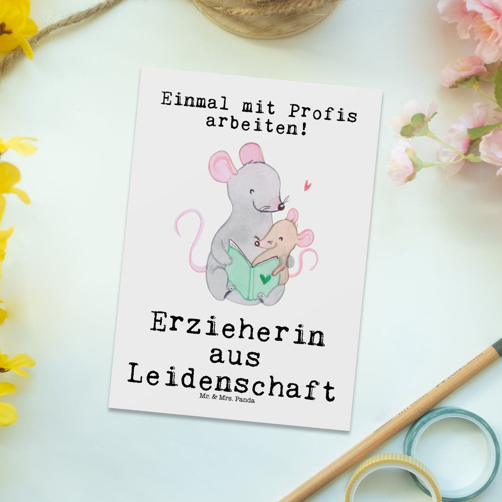 Postkarte Erzieherin aus Leidenschaft Geschenkkarte, Grußkarte, Karte, Einladung, Ansichtskarte, Geburtstagskarte, Einladungskarte, Dankeskarte, Beruf, Ausbildung, Jubiläum, Abschied, Rente, Kollege, Kollegin, Geschenk, Schenken, Arbeitskollege, Mitarbeiter, Firma, Danke, Dankeschön, Erzieherin, Kindergärtnerin, Pädagogin, Abschiedsgeschenke Kindergarten