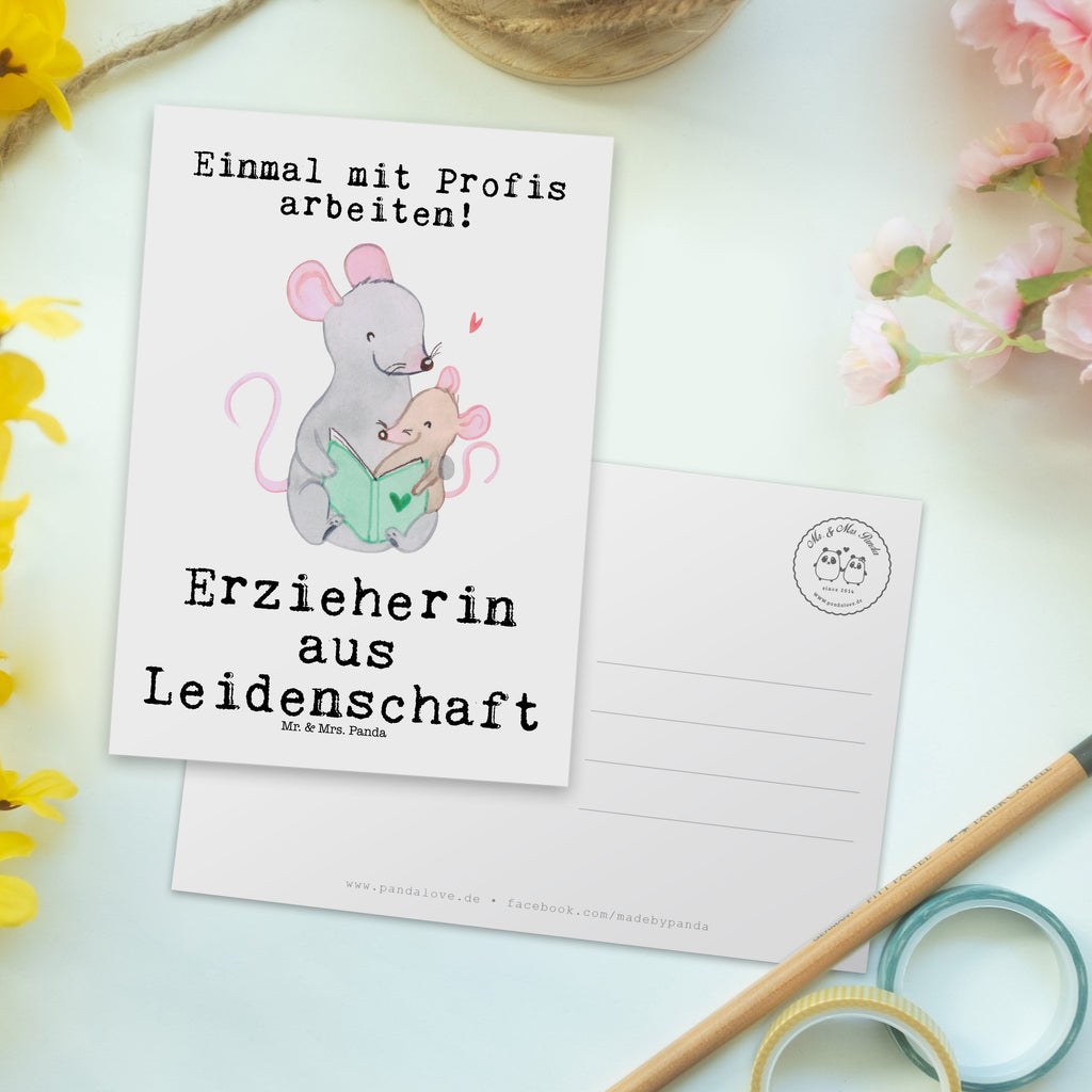 Postkarte Erzieherin aus Leidenschaft Geschenkkarte, Grußkarte, Karte, Einladung, Ansichtskarte, Geburtstagskarte, Einladungskarte, Dankeskarte, Beruf, Ausbildung, Jubiläum, Abschied, Rente, Kollege, Kollegin, Geschenk, Schenken, Arbeitskollege, Mitarbeiter, Firma, Danke, Dankeschön, Erzieherin, Kindergärtnerin, Pädagogin, Abschiedsgeschenke Kindergarten