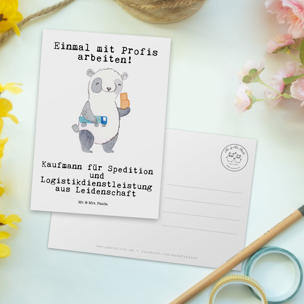 Postkarte Kaufmann für Spedition und Logistikdienstleistung aus Leidenschaft Geschenkkarte, Grußkarte, Karte, Einladung, Ansichtskarte, Geburtstagskarte, Einladungskarte, Dankeskarte, Beruf, Ausbildung, Jubiläum, Abschied, Rente, Kollege, Kollegin, Geschenk, Schenken, Arbeitskollege, Mitarbeiter, Firma, Danke, Dankeschön, Abschlussprüfung, Kaufmann für Spedition und Logistikdienstleistung, Ausbildungsgeschenk, Logistiker, Speditionsmitarbeiter