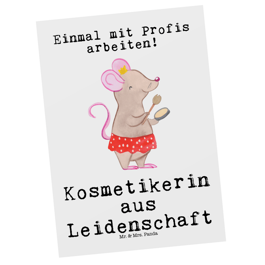 Postkarte Kosmetikerin aus Leidenschaft Geschenkkarte, Grußkarte, Karte, Einladung, Ansichtskarte, Geburtstagskarte, Einladungskarte, Beruf, Ausbildung, Jubiläum, Abschied, Rente, Kollege, Kollegin, Geschenk, Schenken, Arbeitskollege, Mitarbeiter, Firma, Danke, Dankeschön, Kosmetikerin, Make Up Artist, Maskenbildnerin, Visagistin, Beauty Salon, Kosmetikstudio, Eröffnung