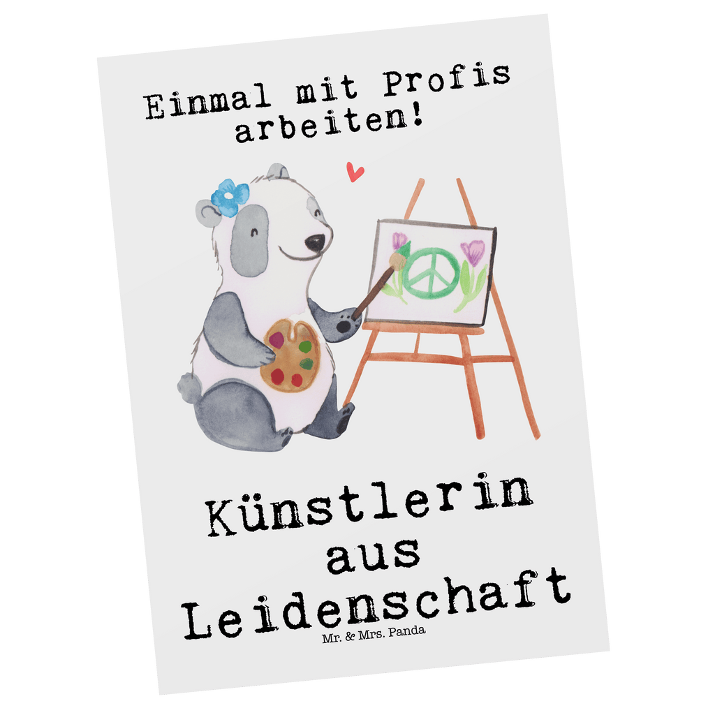 Postkarte Künstlerin aus Leidenschaft Geschenkkarte, Grußkarte, Karte, Einladung, Ansichtskarte, Geburtstagskarte, Einladungskarte, Dankeskarte, Beruf, Ausbildung, Jubiläum, Abschied, Rente, Kollege, Kollegin, Geschenk, Schenken, Arbeitskollege, Mitarbeiter, Firma, Danke, Dankeschön, Künstlerin, Malerin, Kunstmalerin, Galerie Eröffnung, Kunstschule