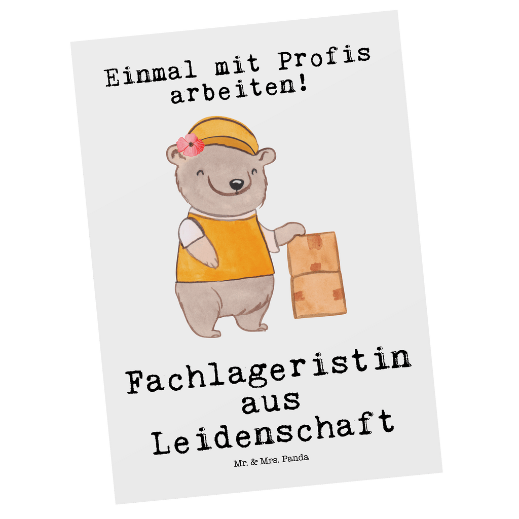 Postkarte Fachlageristin aus Leidenschaft Geschenkkarte, Grußkarte, Karte, Einladung, Ansichtskarte, Geburtstagskarte, Einladungskarte, Dankeskarte, Beruf, Ausbildung, Jubiläum, Abschied, Rente, Kollege, Kollegin, Geschenk, Schenken, Arbeitskollege, Mitarbeiter, Firma, Danke, Dankeschön, Lagerarbeiterin, Fachlageristin, Lageristin, Lagerverwalterin