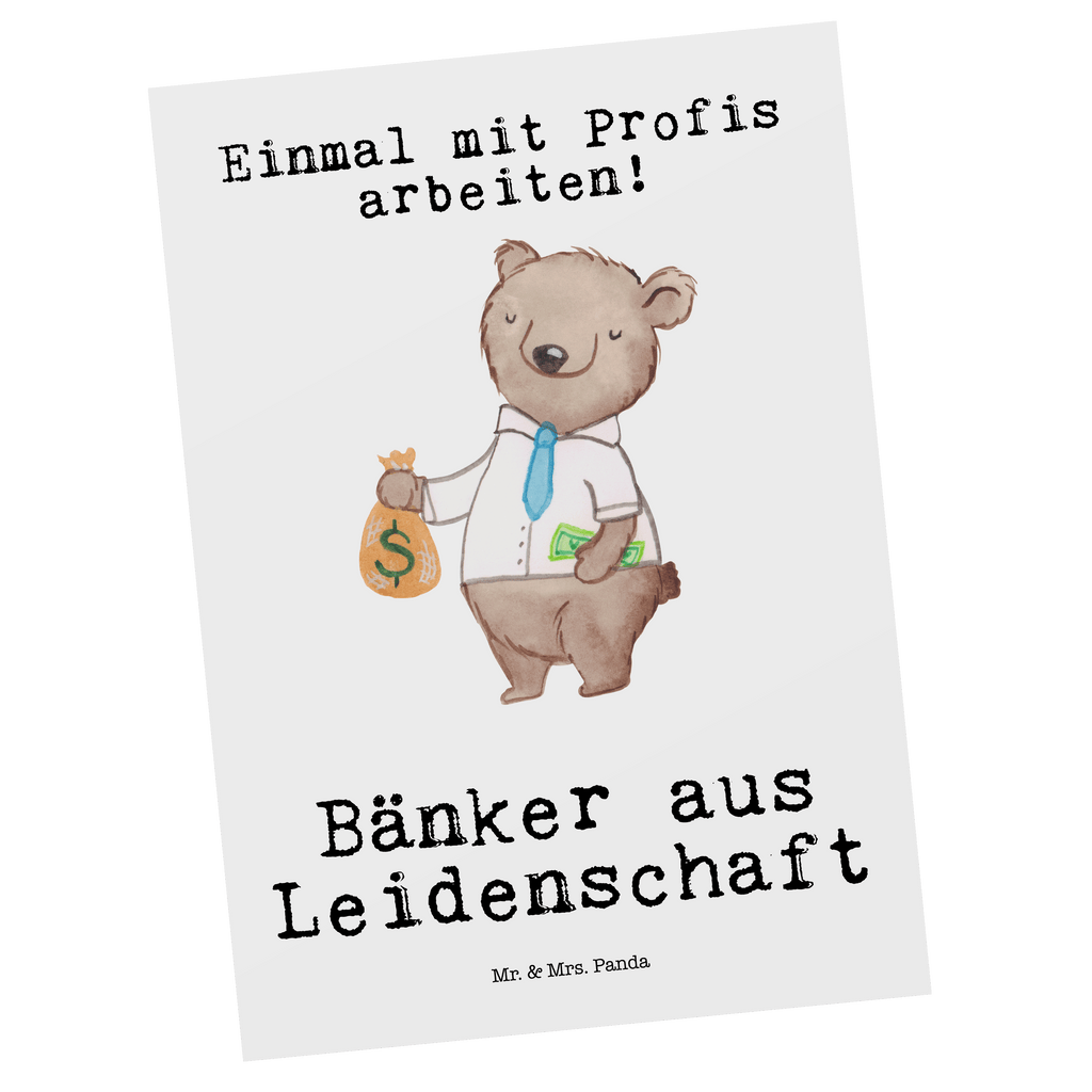 Postkarte Bänker aus Leidenschaft Geschenkkarte, Grußkarte, Karte, Einladung, Ansichtskarte, Geburtstagskarte, Einladungskarte, Dankeskarte, Beruf, Ausbildung, Jubiläum, Abschied, Rente, Kollege, Kollegin, Geschenk, Schenken, Arbeitskollege, Mitarbeiter, Firma, Danke, Dankeschön, Bänker, Bankfachmann, Bankangestellter, Bankberater