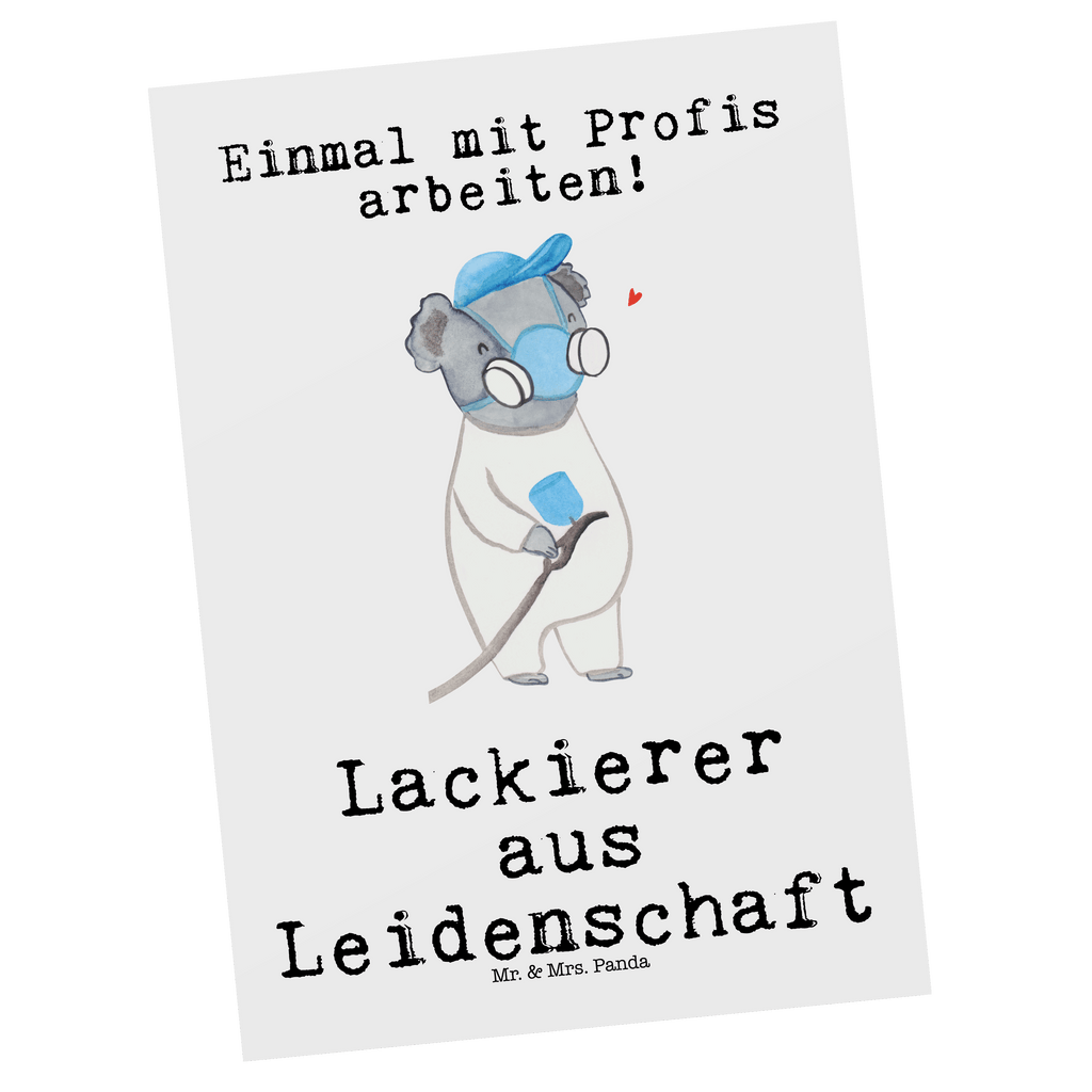 Postkarte Lackierer aus Leidenschaft Geschenkkarte, Grußkarte, Karte, Einladung, Ansichtskarte, Geburtstagskarte, Einladungskarte, Beruf, Ausbildung, Jubiläum, Abschied, Rente, Kollege, Kollegin, Geschenk, Schenken, Arbeitskollege, Mitarbeiter, Firma, Danke, Dankeschön, Lackierer, Lackierermeister, Werkstatt Lackierer, Gesellenprüfung