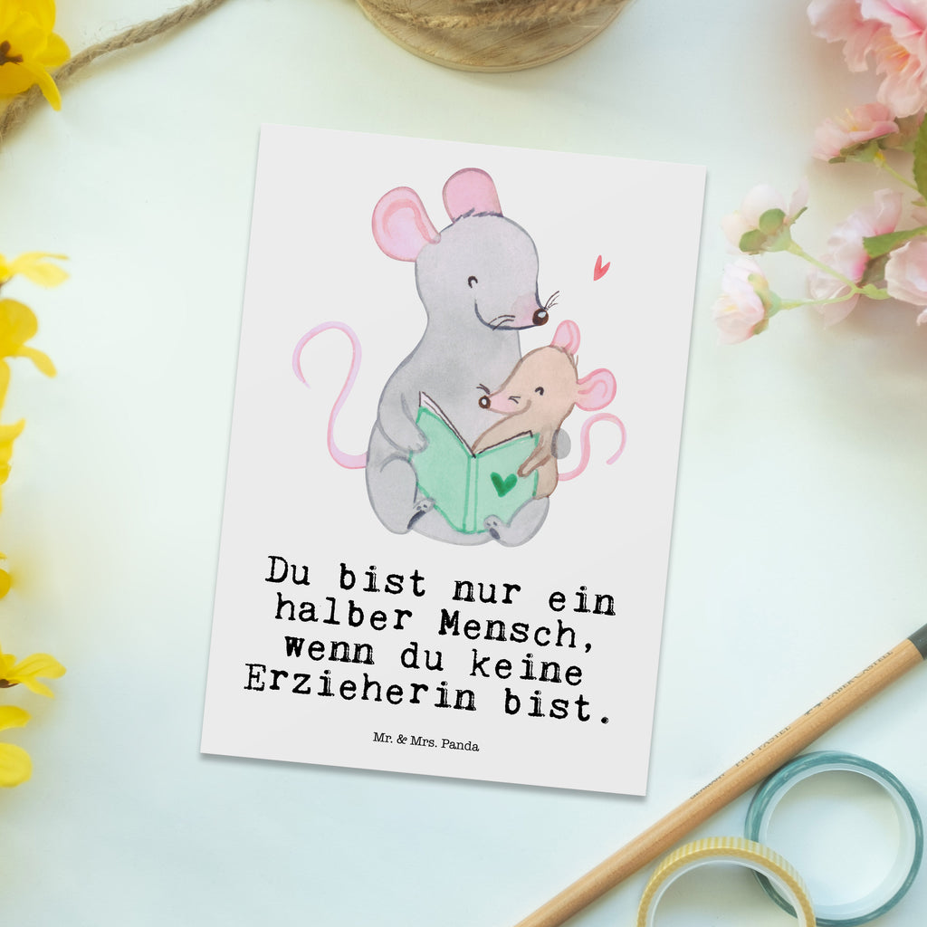 Postkarte Erzieherin mit Herz Geschenkkarte, Grußkarte, Karte, Einladung, Ansichtskarte, Geburtstagskarte, Einladungskarte, Dankeskarte, Beruf, Ausbildung, Jubiläum, Abschied, Rente, Kollege, Kollegin, Geschenk, Schenken, Arbeitskollege, Mitarbeiter, Firma, Danke, Dankeschön, Erzieherin, Kindergärtnerin, Pädagogin, Kindergarten, Abschiedsgeschenke Kindergarten