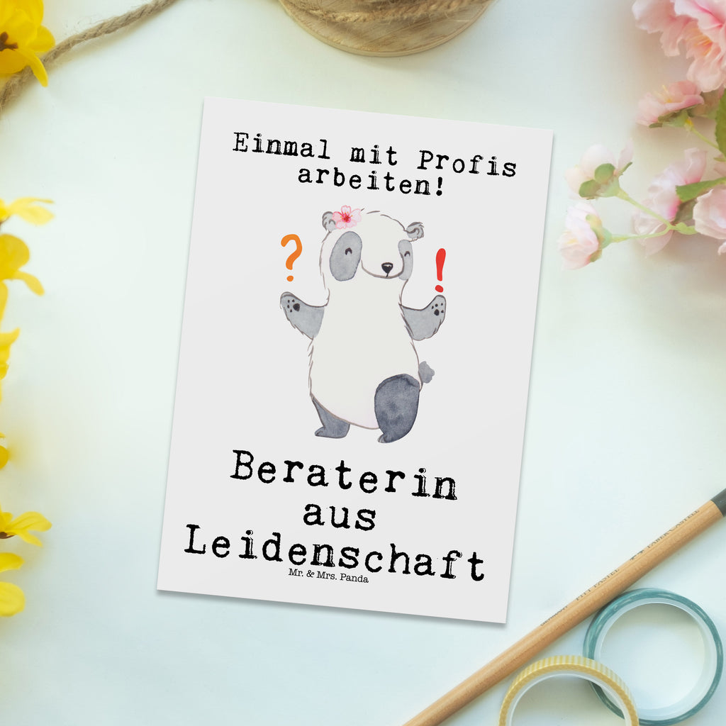 Postkarte Beraterin aus Leidenschaft Geschenkkarte, Grußkarte, Karte, Einladung, Ansichtskarte, Geburtstagskarte, Einladungskarte, Dankeskarte, Beruf, Ausbildung, Jubiläum, Abschied, Rente, Kollege, Kollegin, Geschenk, Schenken, Arbeitskollege, Mitarbeiter, Firma, Danke, Dankeschön, Beraterin, Finanzberaterin, IT Beratung, Beratungsbüro, Eröffnung