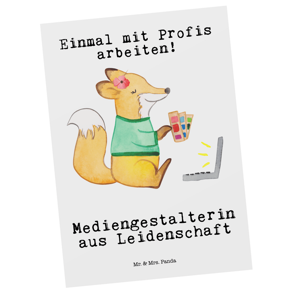 Postkarte Mediengestalterin aus Leidenschaft Geschenkkarte, Grußkarte, Karte, Einladung, Ansichtskarte, Geburtstagskarte, Einladungskarte, Beruf, Ausbildung, Jubiläum, Abschied, Rente, Kollege, Kollegin, Geschenk, Schenken, Arbeitskollege, Mitarbeiter, Firma, Danke, Dankeschön, Grafikerin, Designer, Mediengestalter, Grafikdesignerin