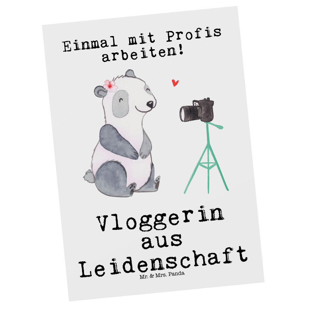 Postkarte Vloggerin aus Leidenschaft Geschenkkarte, Grußkarte, Karte, Einladung, Ansichtskarte, Geburtstagskarte, Einladungskarte, Dankeskarte, Beruf, Ausbildung, Jubiläum, Abschied, Rente, Kollege, Kollegin, Geschenk, Schenken, Arbeitskollege, Mitarbeiter, Firma, Danke, Dankeschön