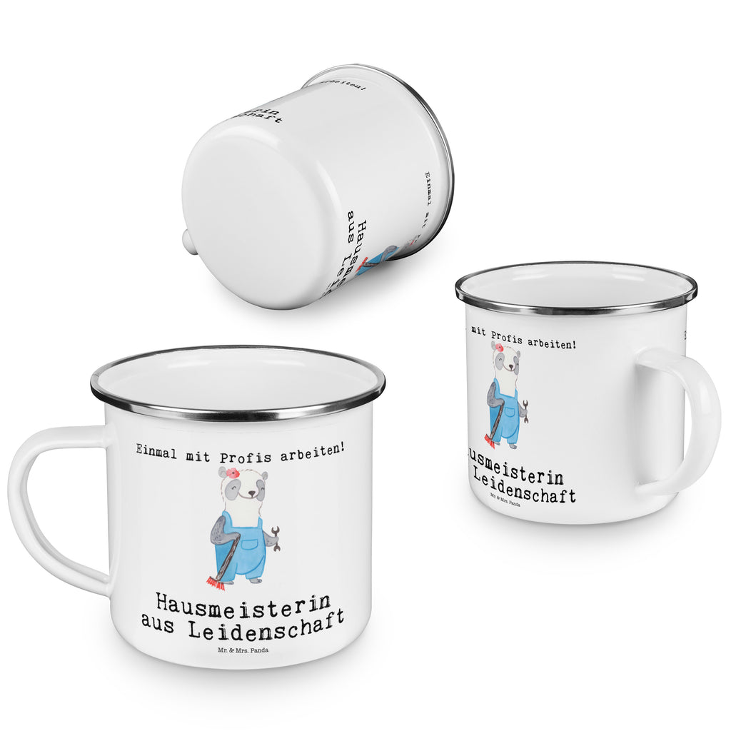Camping Emaille Tasse Hausmeisterin aus Leidenschaft Campingtasse, Trinkbecher, Metalltasse, Outdoor Tasse, Emaille Trinkbecher, Blechtasse Outdoor, Emaille Campingbecher, Edelstahl Trinkbecher, Metalltasse für Camping, Kaffee Blechtasse, Camping Tasse Metall, Beruf, Ausbildung, Jubiläum, Abschied, Rente, Kollege, Kollegin, Geschenk, Schenken, Arbeitskollege, Mitarbeiter, Firma, Danke, Dankeschön, Hausmeisterin, Concierge, Hausverwalterin, Facility Manager