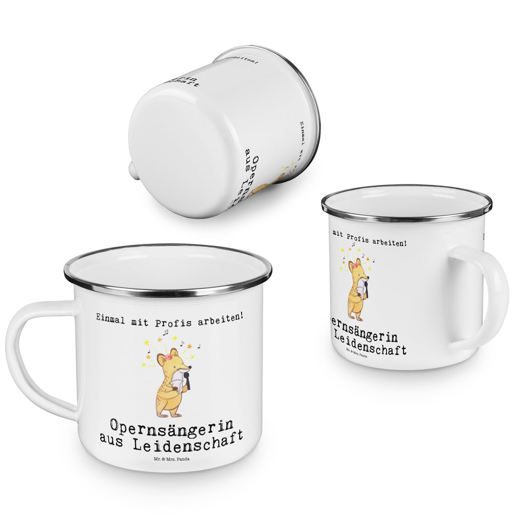 Camping Emaille Tasse Opernsängerin aus Leidenschaft Campingtasse, Trinkbecher, Metalltasse, Outdoor Tasse, Emaille Trinkbecher, Blechtasse Outdoor, Emaille Campingbecher, Edelstahl Trinkbecher, Metalltasse für Camping, Kaffee Blechtasse, Camping Tasse Metall, Beruf, Ausbildung, Jubiläum, Abschied, Rente, Kollege, Kollegin, Geschenk, Schenken, Arbeitskollege, Mitarbeiter, Firma, Danke, Dankeschön