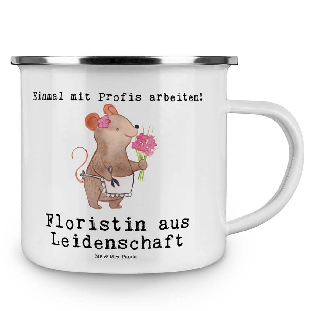 Camping Emaille Tasse Floristin aus Leidenschaft Campingtasse, Trinkbecher, Metalltasse, Outdoor Tasse, Emaille Trinkbecher, Blechtasse Outdoor, Emaille Campingbecher, Edelstahl Trinkbecher, Metalltasse für Camping, Kaffee Blechtasse, Camping Tasse Metall, Beruf, Ausbildung, Jubiläum, Abschied, Rente, Kollege, Kollegin, Geschenk, Schenken, Arbeitskollege, Mitarbeiter, Firma, Danke, Dankeschön, Blumenhändlerin, Floristin, Blumenlanden, Blumenprofi