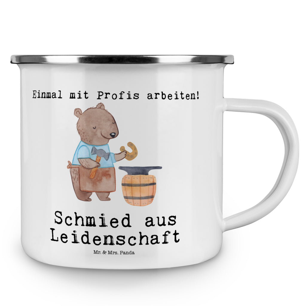 Camping Emaille Tasse Schmied aus Leidenschaft Campingtasse, Trinkbecher, Metalltasse, Outdoor Tasse, Emaille Trinkbecher, Blechtasse Outdoor, Emaille Campingbecher, Edelstahl Trinkbecher, Metalltasse für Camping, Kaffee Blechtasse, Camping Tasse Metall, Beruf, Ausbildung, Jubiläum, Abschied, Rente, Kollege, Kollegin, Geschenk, Schenken, Arbeitskollege, Mitarbeiter, Firma, Danke, Dankeschön