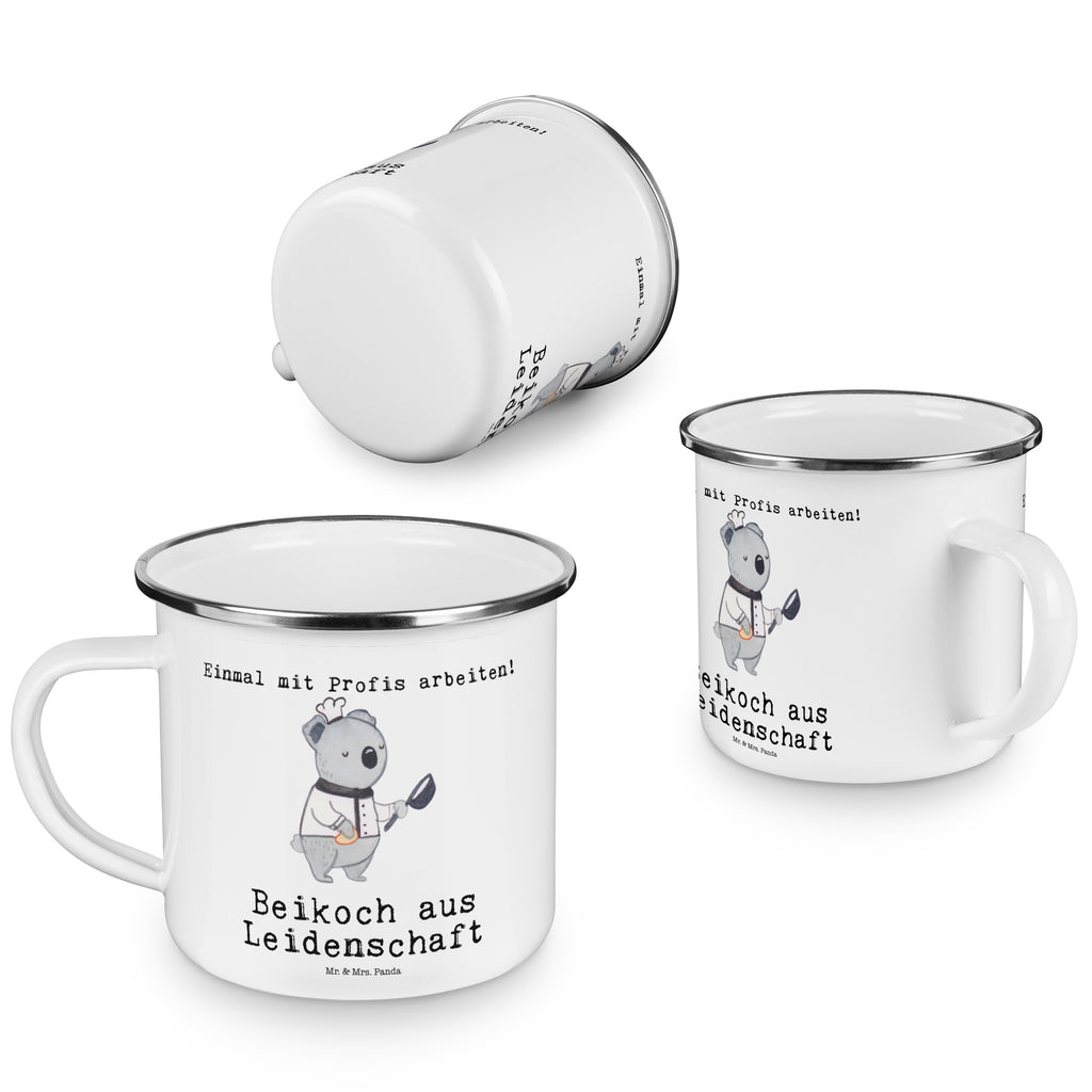 Camping Emaille Tasse Beikoch aus Leidenschaft Campingtasse, Trinkbecher, Metalltasse, Outdoor Tasse, Emaille Trinkbecher, Blechtasse Outdoor, Emaille Campingbecher, Edelstahl Trinkbecher, Metalltasse für Camping, Kaffee Blechtasse, Camping Tasse Metall, Beruf, Ausbildung, Jubiläum, Abschied, Rente, Kollege, Kollegin, Geschenk, Schenken, Arbeitskollege, Mitarbeiter, Firma, Danke, Dankeschön, Beikoch, Spülhilfe, Hilfskoch, Jungkoch, Küchenhilfe, Gastronomie, Restaurant, Koch