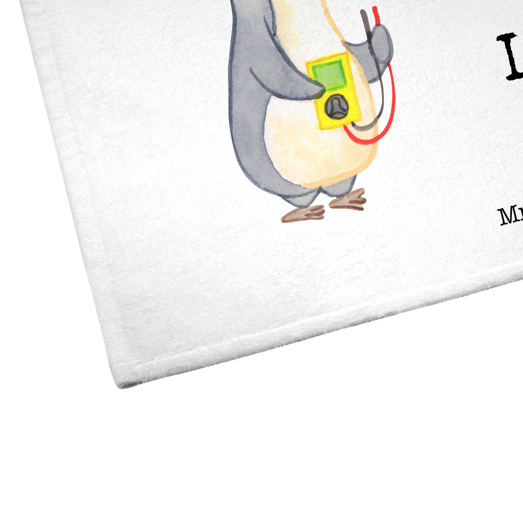 Gäste Handtuch Elektrikerin aus Leidenschaft Gästetuch, Reisehandtuch, Sport Handtuch, Frottier, Kinder Handtuch, Beruf, Ausbildung, Jubiläum, Abschied, Rente, Kollege, Kollegin, Geschenk, Schenken, Arbeitskollege, Mitarbeiter, Firma, Danke, Dankeschön, Elektrikerin, Elektronmonteurin, Elektrotechnikerin, Elektroinstallateurin, Elektromeisterin, Gesellenprüfung