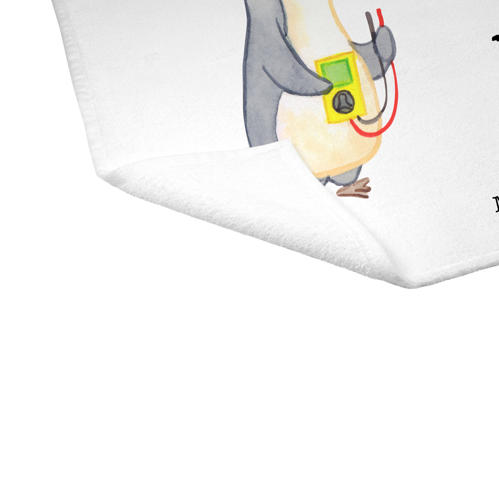 Gäste Handtuch Elektrikerin aus Leidenschaft Gästetuch, Reisehandtuch, Sport Handtuch, Frottier, Kinder Handtuch, Beruf, Ausbildung, Jubiläum, Abschied, Rente, Kollege, Kollegin, Geschenk, Schenken, Arbeitskollege, Mitarbeiter, Firma, Danke, Dankeschön, Elektrikerin, Elektronmonteurin, Elektrotechnikerin, Elektroinstallateurin, Elektromeisterin, Gesellenprüfung