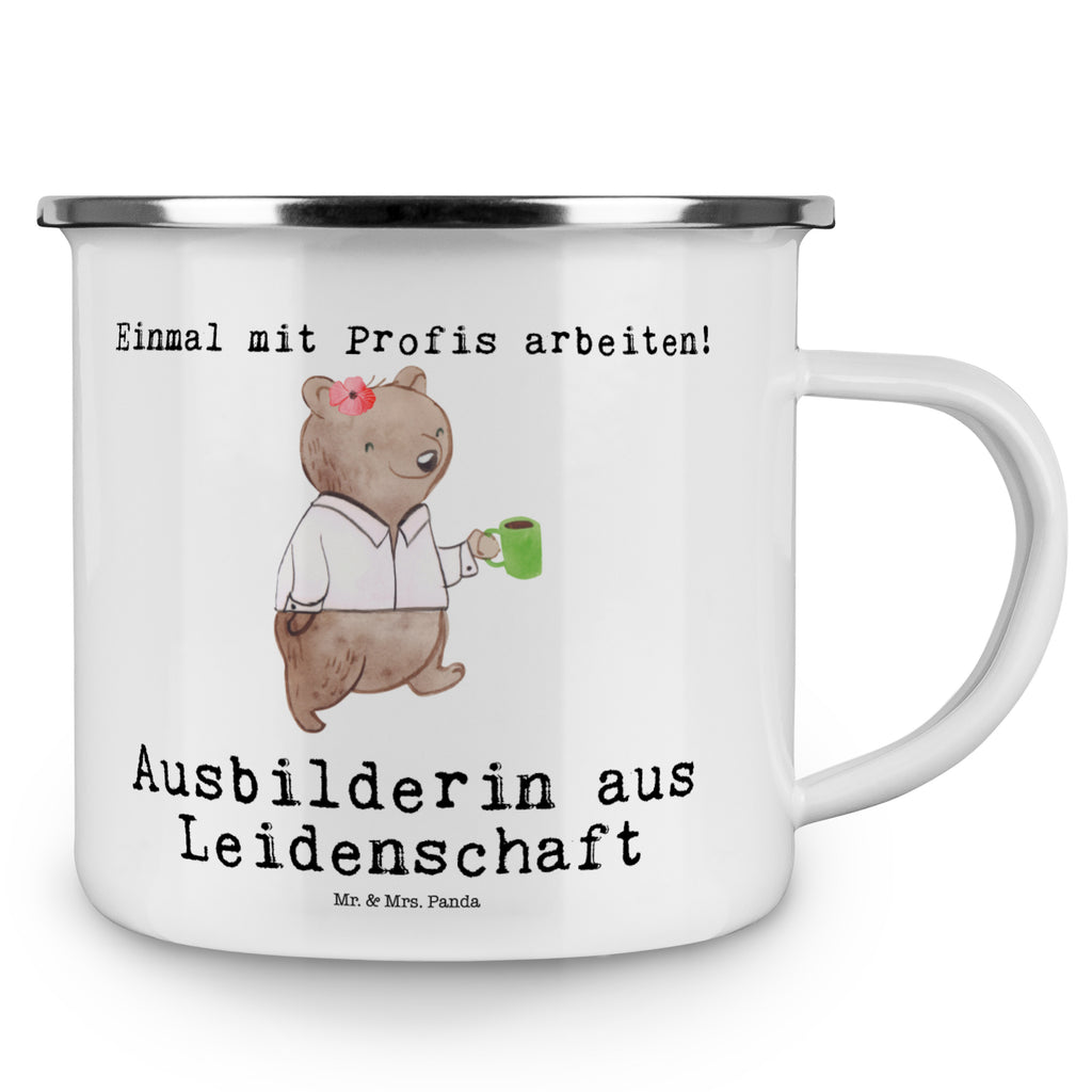 Camping Emaille Tasse Ausbilderin aus Leidenschaft Campingtasse, Trinkbecher, Metalltasse, Outdoor Tasse, Emaille Trinkbecher, Blechtasse Outdoor, Emaille Campingbecher, Edelstahl Trinkbecher, Metalltasse für Camping, Kaffee Blechtasse, Camping Tasse Metall, Beruf, Ausbildung, Jubiläum, Abschied, Rente, Kollege, Kollegin, Geschenk, Schenken, Arbeitskollege, Mitarbeiter, Firma, Danke, Dankeschön, Ausbilderin, Tutorin, Ausbilderprüfung