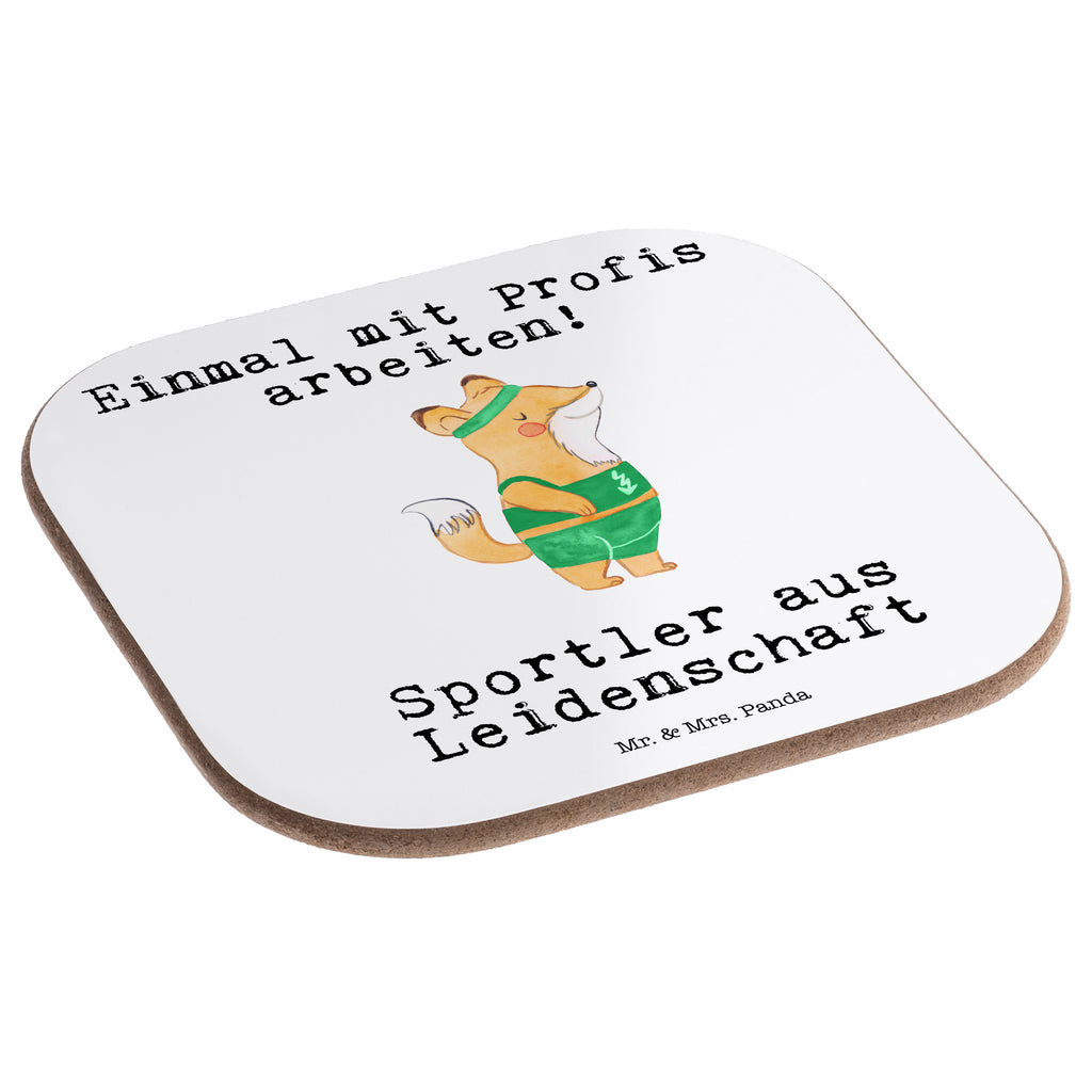 Quadratische Untersetzer Sportler aus Leidenschaft Bierdeckel, Glasuntersetzer, Untersetzer Gläser, Getränkeuntersetzer, Beruf, Ausbildung, Jubiläum, Abschied, Rente, Kollege, Kollegin, Geschenk, Schenken, Arbeitskollege, Mitarbeiter, Firma, Danke, Dankeschön
