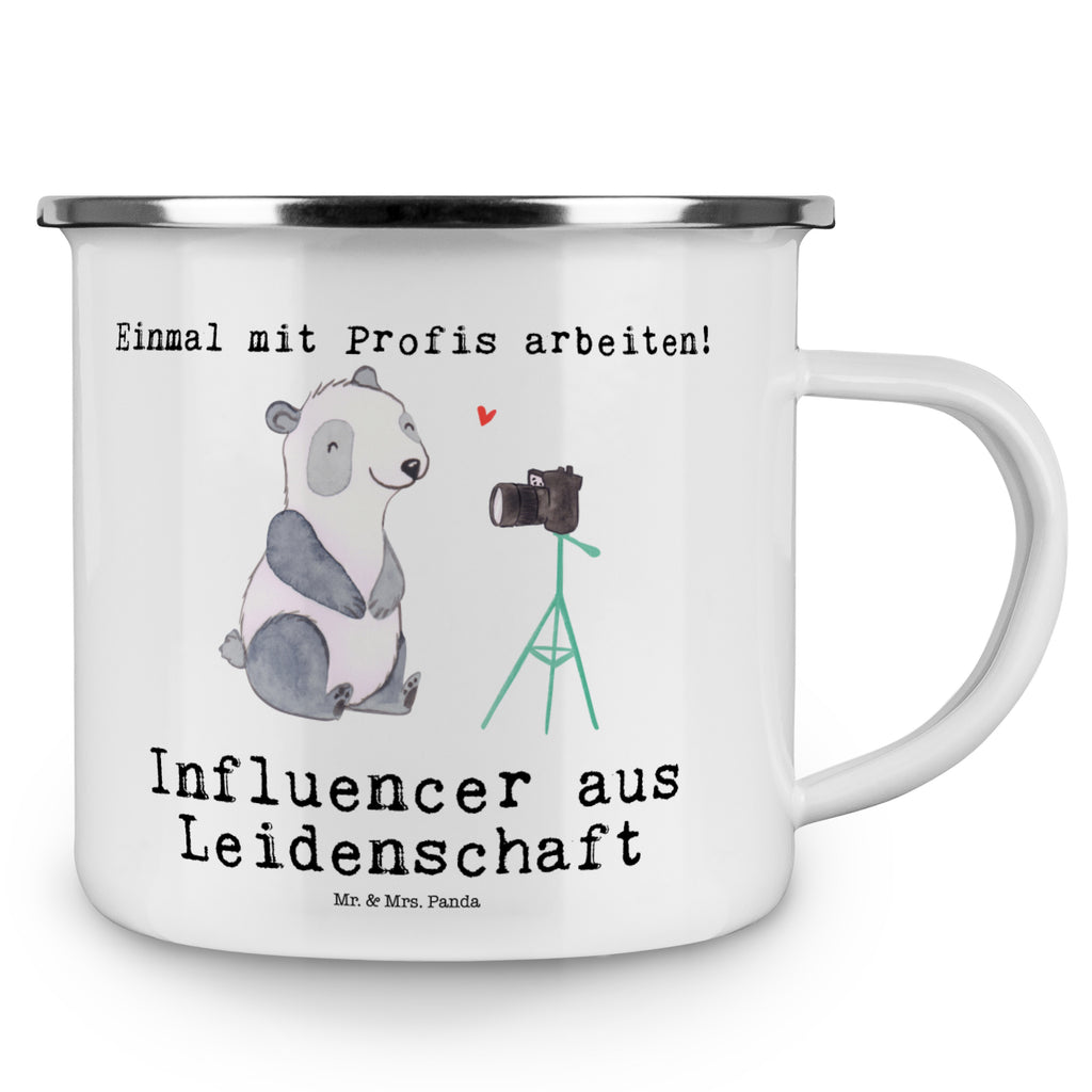 Camping Emaille Tasse Influencer aus Leidenschaft Campingtasse, Trinkbecher, Metalltasse, Outdoor Tasse, Emaille Trinkbecher, Blechtasse Outdoor, Emaille Campingbecher, Edelstahl Trinkbecher, Metalltasse für Camping, Kaffee Blechtasse, Camping Tasse Metall, Beruf, Ausbildung, Jubiläum, Abschied, Rente, Kollege, Kollegin, Geschenk, Schenken, Arbeitskollege, Mitarbeiter, Firma, Danke, Dankeschön