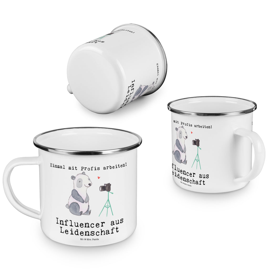 Camping Emaille Tasse Influencer aus Leidenschaft Campingtasse, Trinkbecher, Metalltasse, Outdoor Tasse, Emaille Trinkbecher, Blechtasse Outdoor, Emaille Campingbecher, Edelstahl Trinkbecher, Metalltasse für Camping, Kaffee Blechtasse, Camping Tasse Metall, Beruf, Ausbildung, Jubiläum, Abschied, Rente, Kollege, Kollegin, Geschenk, Schenken, Arbeitskollege, Mitarbeiter, Firma, Danke, Dankeschön