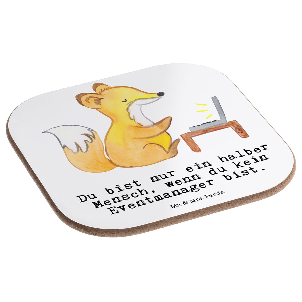 Quadratische Untersetzer Eventmanager mit Herz Bierdeckel, Glasuntersetzer, Untersetzer Gläser, Getränkeuntersetzer, Beruf, Ausbildung, Jubiläum, Abschied, Rente, Kollege, Kollegin, Geschenk, Schenken, Arbeitskollege, Mitarbeiter, Firma, Danke, Dankeschön, Eventmanager, Veranstalter, Promoter