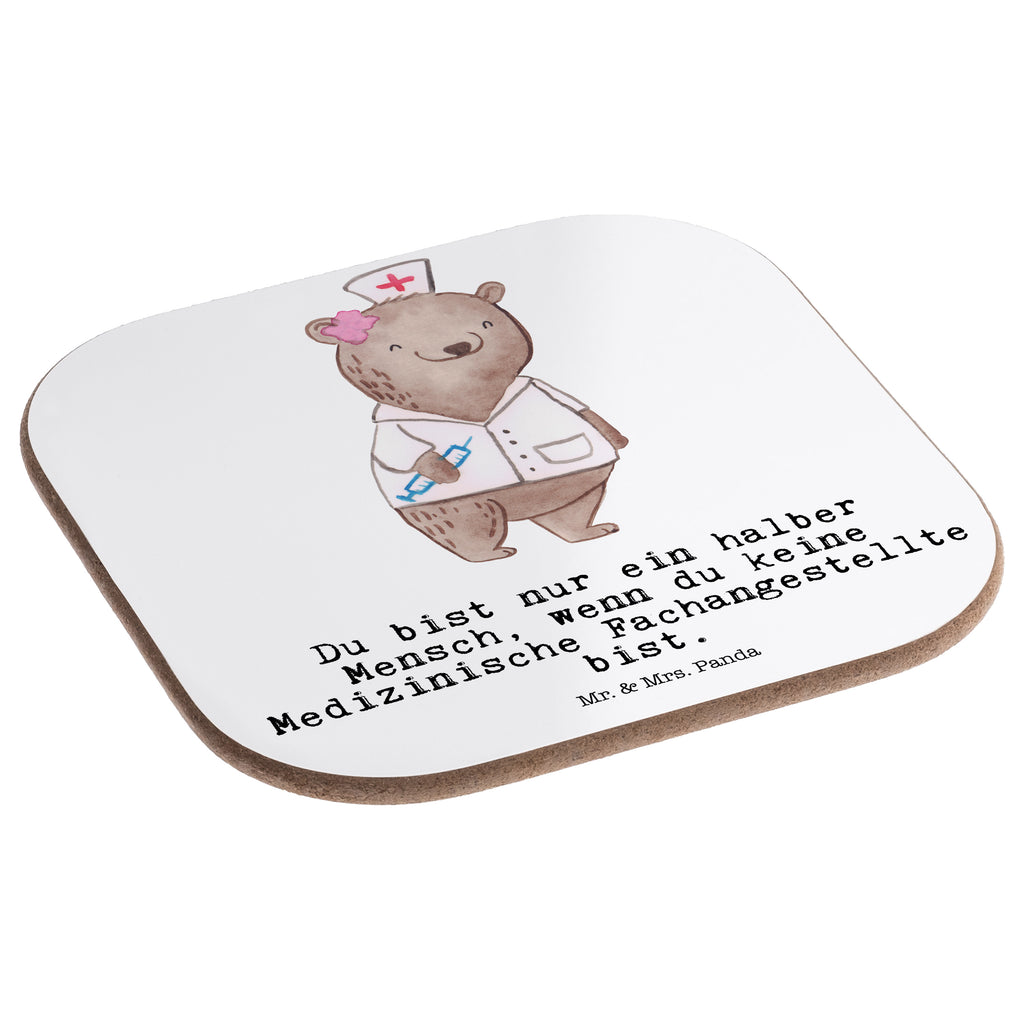 Quadratische Untersetzer Medizinische Fachangestellte mit Herz Bierdeckel, Glasuntersetzer, Untersetzer Gläser, Getränkeuntersetzer, Beruf, Ausbildung, Jubiläum, Abschied, Rente, Kollege, Kollegin, Geschenk, Schenken, Arbeitskollege, Mitarbeiter, Firma, Danke, Dankeschön, Arzthelferin, Medizinische Fachangestellte, Sprechstundenhilfe