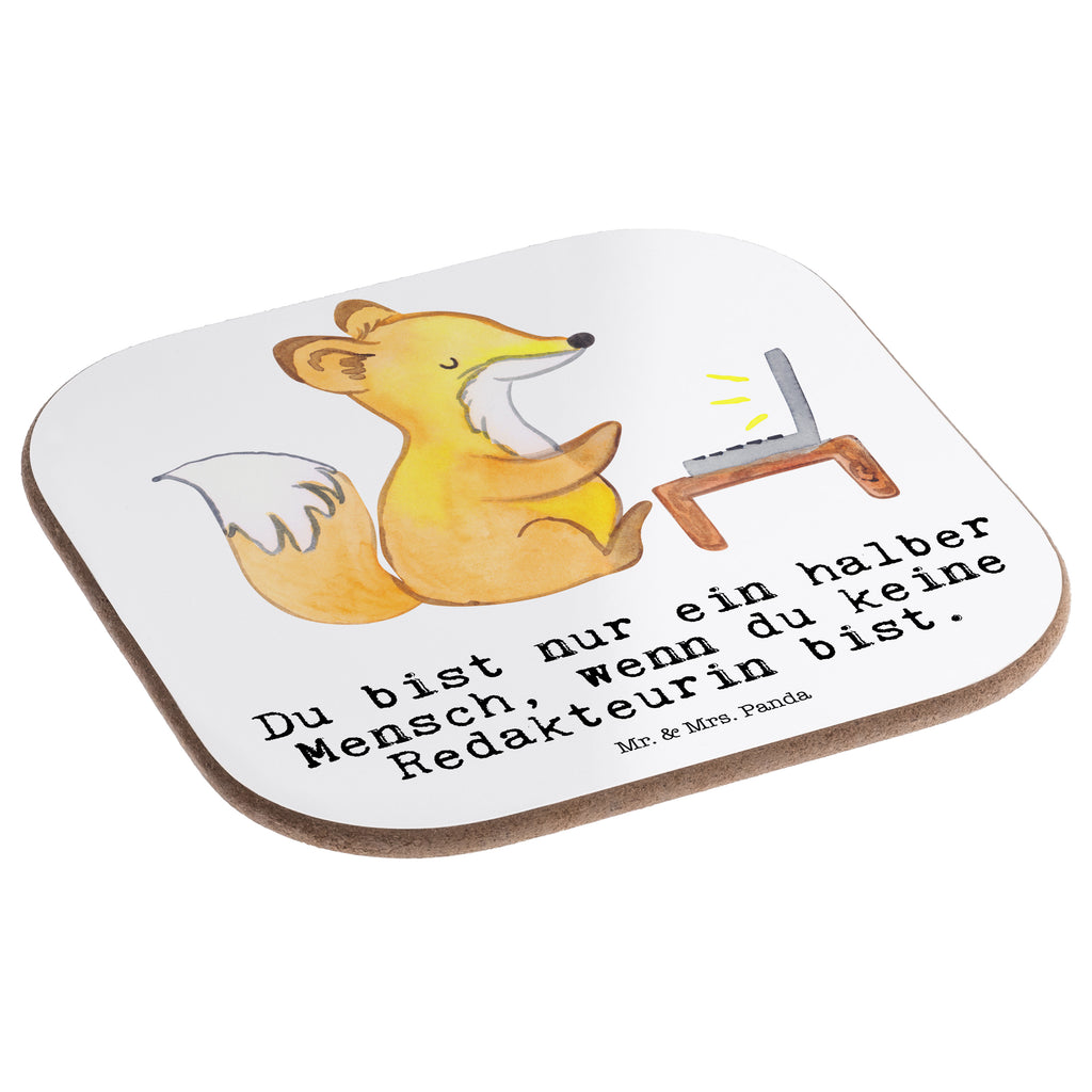 Quadratische Untersetzer Redakteurin mit Herz Bierdeckel, Glasuntersetzer, Untersetzer Gläser, Getränkeuntersetzer, Beruf, Ausbildung, Jubiläum, Abschied, Rente, Kollege, Kollegin, Geschenk, Schenken, Arbeitskollege, Mitarbeiter, Firma, Danke, Dankeschön, Online, Redakteurin, Referentin, Journalistin