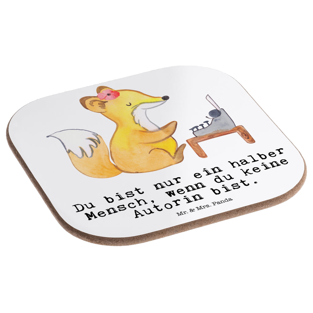 Quadratische Untersetzer Autorin mit Herz Bierdeckel, Glasuntersetzer, Untersetzer Gläser, Getränkeuntersetzer, Beruf, Ausbildung, Jubiläum, Abschied, Rente, Kollege, Kollegin, Geschenk, Schenken, Arbeitskollege, Mitarbeiter, Firma, Danke, Dankeschön, Autorin, Buchveröffentlichung, Schriftstellerin, Verlag, Geschichtenschreiber, Hobbyautor