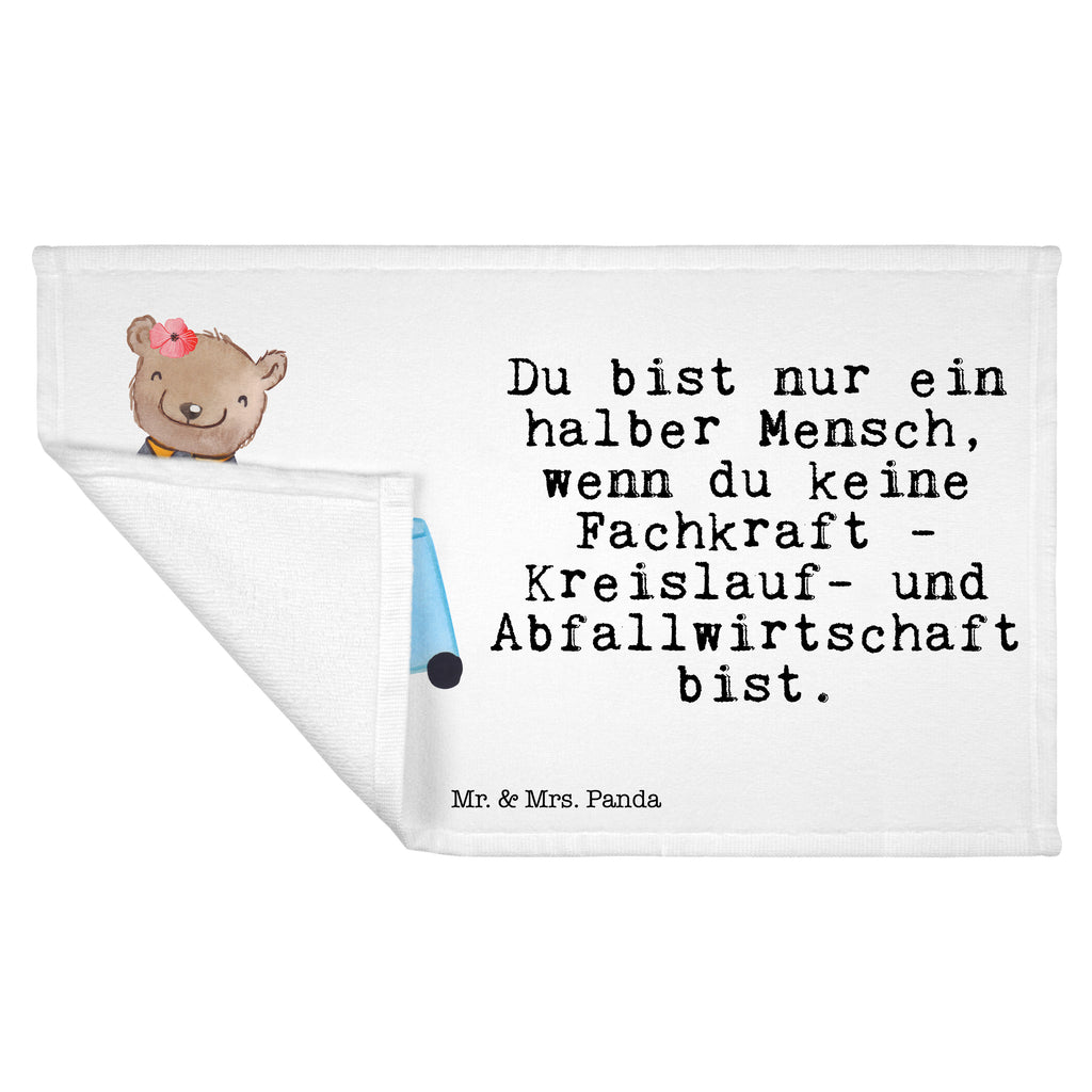 Gäste Handtuch Fachkraft - Kreislauf- und Abfallwirtschaft mit Herz Gästetuch, Reisehandtuch, Sport Handtuch, Frottier, Kinder Handtuch, Beruf, Ausbildung, Jubiläum, Abschied, Rente, Kollege, Kollegin, Geschenk, Schenken, Arbeitskollege, Mitarbeiter, Firma, Danke, Dankeschön, Müllwerker, Fachkraft Kreislauf- und Abfallwirtschaft, Müllentsorger, Kehrichtmann, Müllmann, Müllfahrer