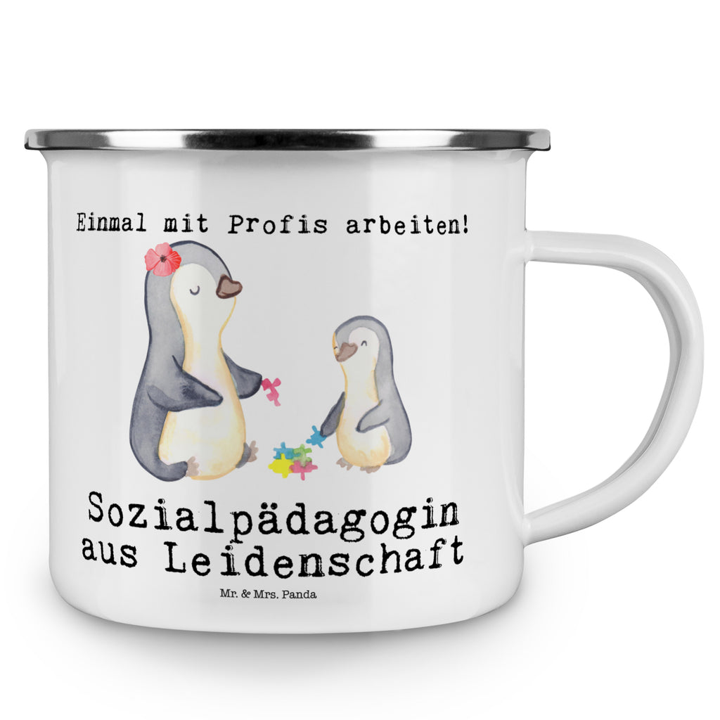 Camping Emaille Tasse Sozialpädagogin aus Leidenschaft Campingtasse, Trinkbecher, Metalltasse, Outdoor Tasse, Emaille Trinkbecher, Blechtasse Outdoor, Emaille Campingbecher, Edelstahl Trinkbecher, Metalltasse für Camping, Kaffee Blechtasse, Camping Tasse Metall, Beruf, Ausbildung, Jubiläum, Abschied, Rente, Kollege, Kollegin, Geschenk, Schenken, Arbeitskollege, Mitarbeiter, Firma, Danke, Dankeschön