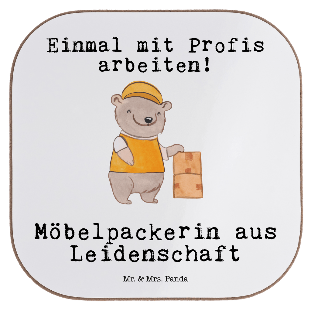 Quadratische Untersetzer Möbelpackerin aus Leidenschaft Bierdeckel, Glasuntersetzer, Untersetzer Gläser, Getränkeuntersetzer, Beruf, Ausbildung, Jubiläum, Abschied, Rente, Kollege, Kollegin, Geschenk, Schenken, Arbeitskollege, Mitarbeiter, Firma, Danke, Dankeschön, Möbelpackerin, Umzugshelferin, Umzugsfirma, Umzugsservice