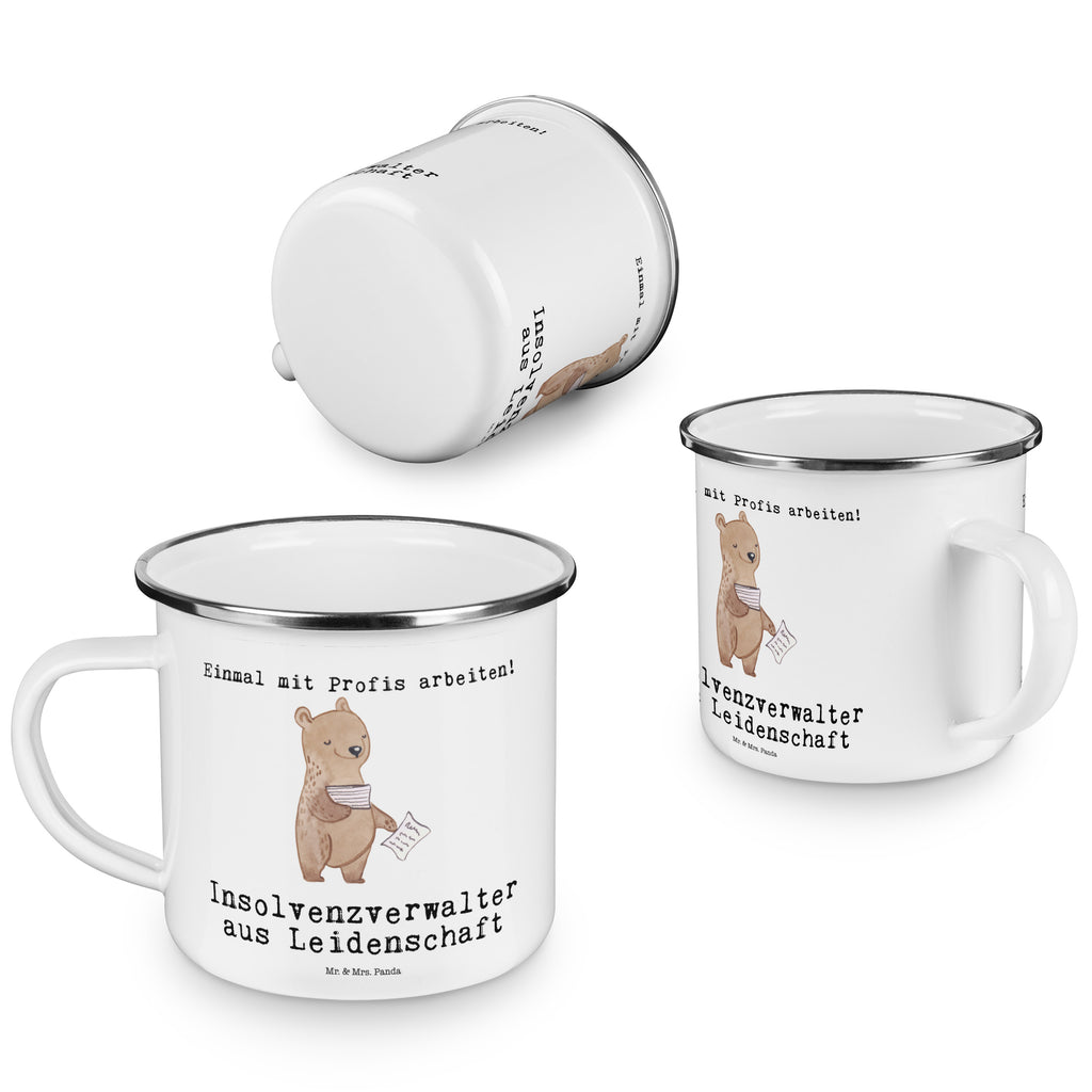 Camping Emaille Tasse Insolvenzverwalter aus Leidenschaft Campingtasse, Trinkbecher, Metalltasse, Outdoor Tasse, Emaille Trinkbecher, Blechtasse Outdoor, Emaille Campingbecher, Edelstahl Trinkbecher, Metalltasse für Camping, Kaffee Blechtasse, Camping Tasse Metall, Beruf, Ausbildung, Jubiläum, Abschied, Rente, Kollege, Kollegin, Geschenk, Schenken, Arbeitskollege, Mitarbeiter, Firma, Danke, Dankeschön