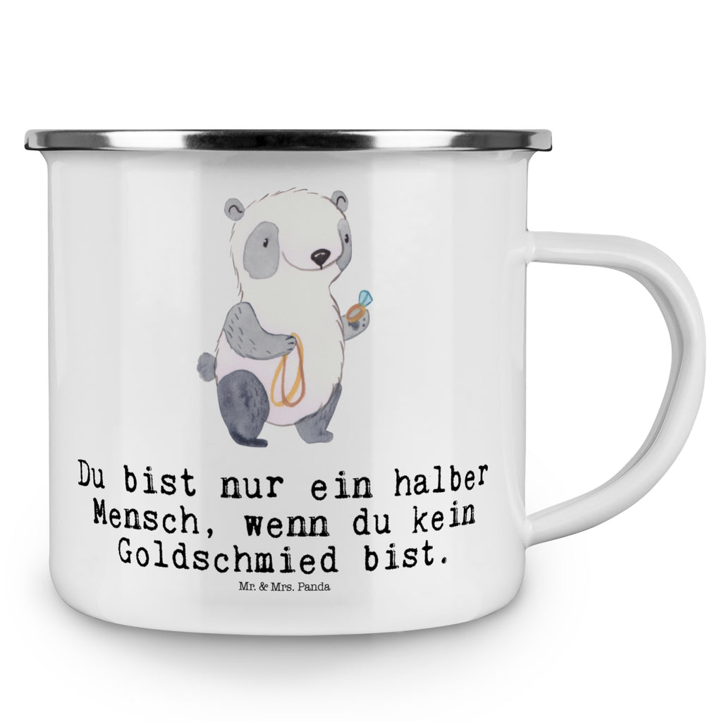 Camping Emaille Tasse Goldschmied mit Herz Campingtasse, Trinkbecher, Metalltasse, Outdoor Tasse, Emaille Trinkbecher, Blechtasse Outdoor, Emaille Campingbecher, Edelstahl Trinkbecher, Metalltasse für Camping, Kaffee Blechtasse, Camping Tasse Metall, Beruf, Ausbildung, Jubiläum, Abschied, Rente, Kollege, Kollegin, Geschenk, Schenken, Arbeitskollege, Mitarbeiter, Firma, Danke, Dankeschön, Juwelier, Goldschmied, Schmied, Schmuckwarenhändler, Schmuckgeschäft, Eröffnung