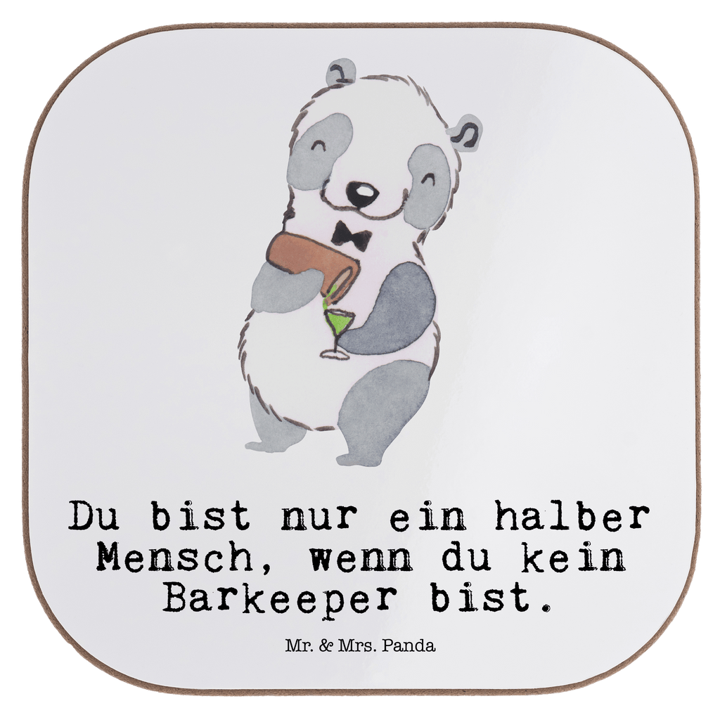 Quadratische Untersetzer Barkeeper mit Herz Bierdeckel, Glasuntersetzer, Untersetzer Gläser, Getränkeuntersetzer, Beruf, Ausbildung, Jubiläum, Abschied, Rente, Kollege, Kollegin, Geschenk, Schenken, Arbeitskollege, Mitarbeiter, Firma, Danke, Dankeschön, Barkeeper, Barmann, Bartender, Barbesitzer, Kurs