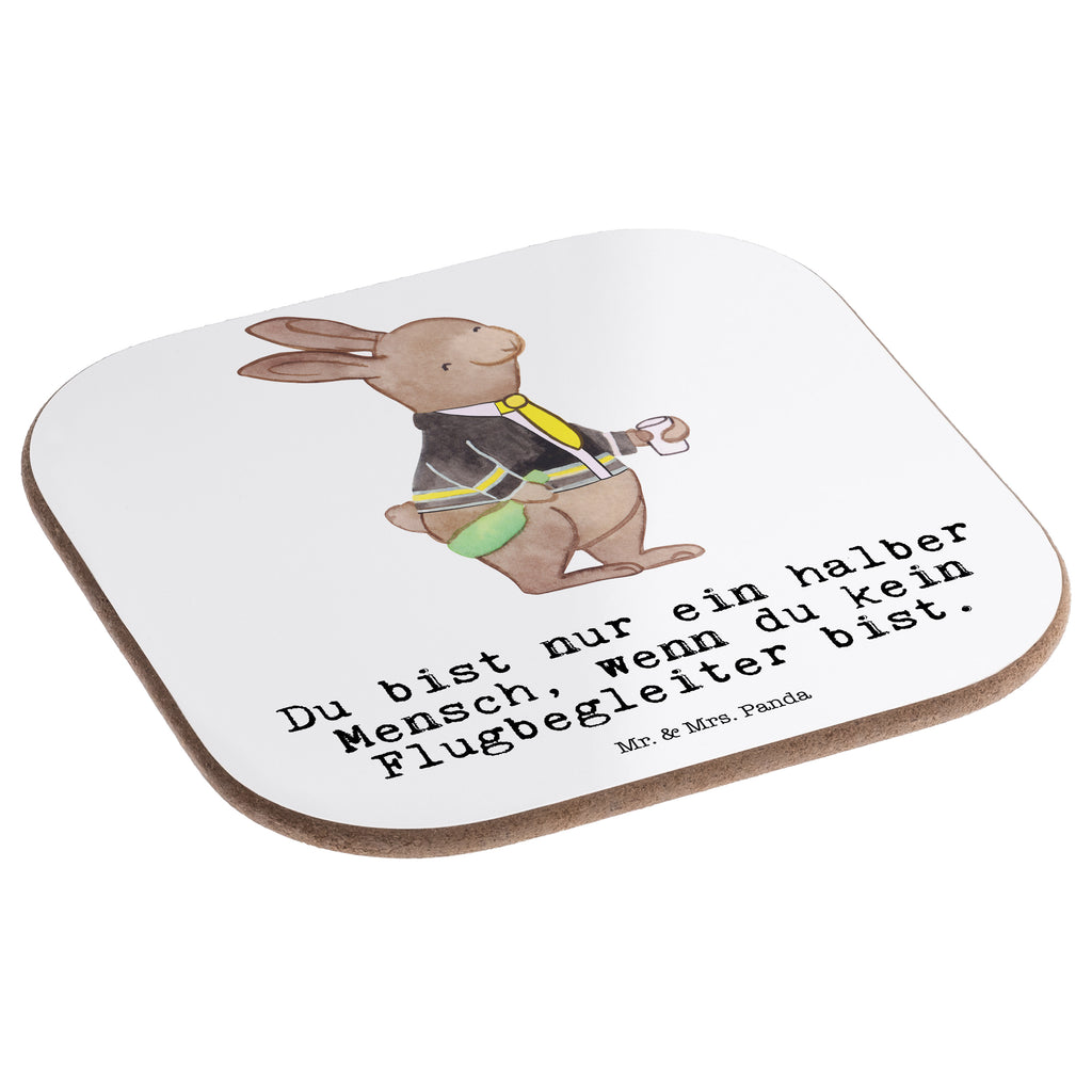 Quadratische Untersetzer Flugbegleiter mit Herz Bierdeckel, Glasuntersetzer, Untersetzer Gläser, Getränkeuntersetzer, Beruf, Ausbildung, Jubiläum, Abschied, Rente, Kollege, Kollegin, Geschenk, Schenken, Arbeitskollege, Mitarbeiter, Firma, Danke, Dankeschön, Flugbegleiter, Steward, Flugsteward, Flight-Attendant