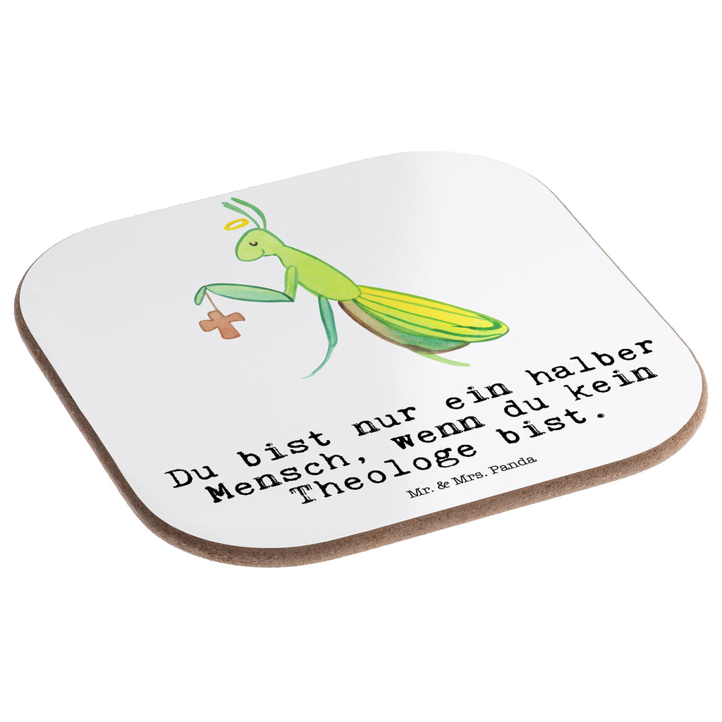 Quadratische Untersetzer Theologe mit Herz Bierdeckel, Glasuntersetzer, Untersetzer Gläser, Getränkeuntersetzer, Beruf, Ausbildung, Jubiläum, Abschied, Rente, Kollege, Kollegin, Geschenk, Schenken, Arbeitskollege, Mitarbeiter, Firma, Danke, Dankeschön