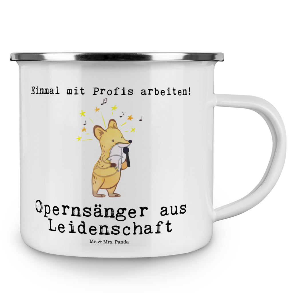 Camping Emaille Tasse Opernsänger aus Leidenschaft Campingtasse, Trinkbecher, Metalltasse, Outdoor Tasse, Emaille Trinkbecher, Blechtasse Outdoor, Emaille Campingbecher, Edelstahl Trinkbecher, Metalltasse für Camping, Kaffee Blechtasse, Camping Tasse Metall, Beruf, Ausbildung, Jubiläum, Abschied, Rente, Kollege, Kollegin, Geschenk, Schenken, Arbeitskollege, Mitarbeiter, Firma, Danke, Dankeschön