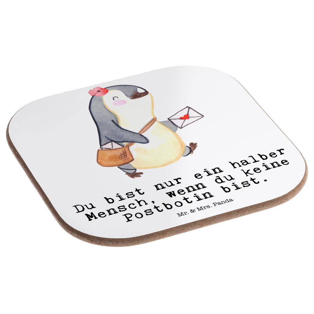 Quadratische Untersetzer Postbotin mit Herz Bierdeckel, Glasuntersetzer, Untersetzer Gläser, Getränkeuntersetzer, Beruf, Ausbildung, Jubiläum, Abschied, Rente, Kollege, Kollegin, Geschenk, Schenken, Arbeitskollege, Mitarbeiter, Firma, Danke, Dankeschön, Postbotin, Briefzustellerin, Briefträgerin, Postlerin