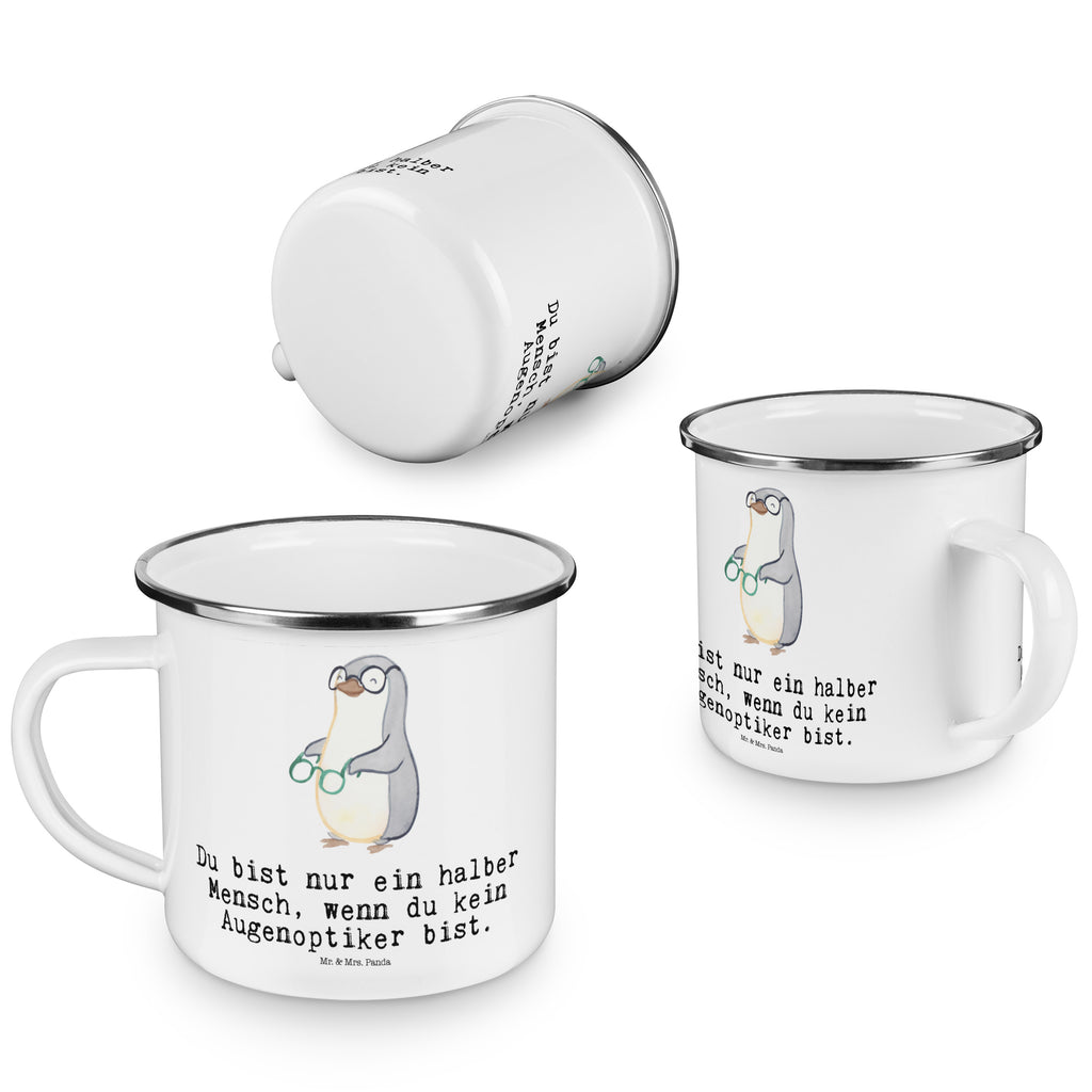Camping Emaille Tasse Augenoptiker mit Herz Campingtasse, Trinkbecher, Metalltasse, Outdoor Tasse, Emaille Trinkbecher, Blechtasse Outdoor, Emaille Campingbecher, Edelstahl Trinkbecher, Metalltasse für Camping, Kaffee Blechtasse, Camping Tasse Metall, Beruf, Ausbildung, Jubiläum, Abschied, Rente, Kollege, Kollegin, Geschenk, Schenken, Arbeitskollege, Mitarbeiter, Firma, Danke, Dankeschön, Augenoptiker, Optiker, Augenarzt, Optometrist, Brillenverkäufer, Brillengeschäft, Eröffnung