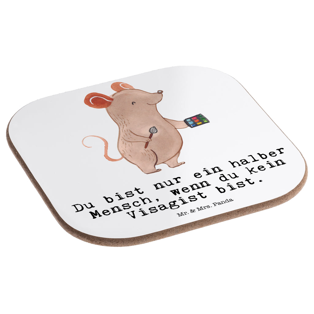 Quadratische Untersetzer Visagist mit Herz Bierdeckel, Glasuntersetzer, Untersetzer Gläser, Getränkeuntersetzer, Beruf, Ausbildung, Jubiläum, Abschied, Rente, Kollege, Kollegin, Geschenk, Schenken, Arbeitskollege, Mitarbeiter, Firma, Danke, Dankeschön, Kosmetiker, Make Up Artist, Maskenbildner, Visagist, Beauty Salon, Kosmetikstudio, Eröffnung