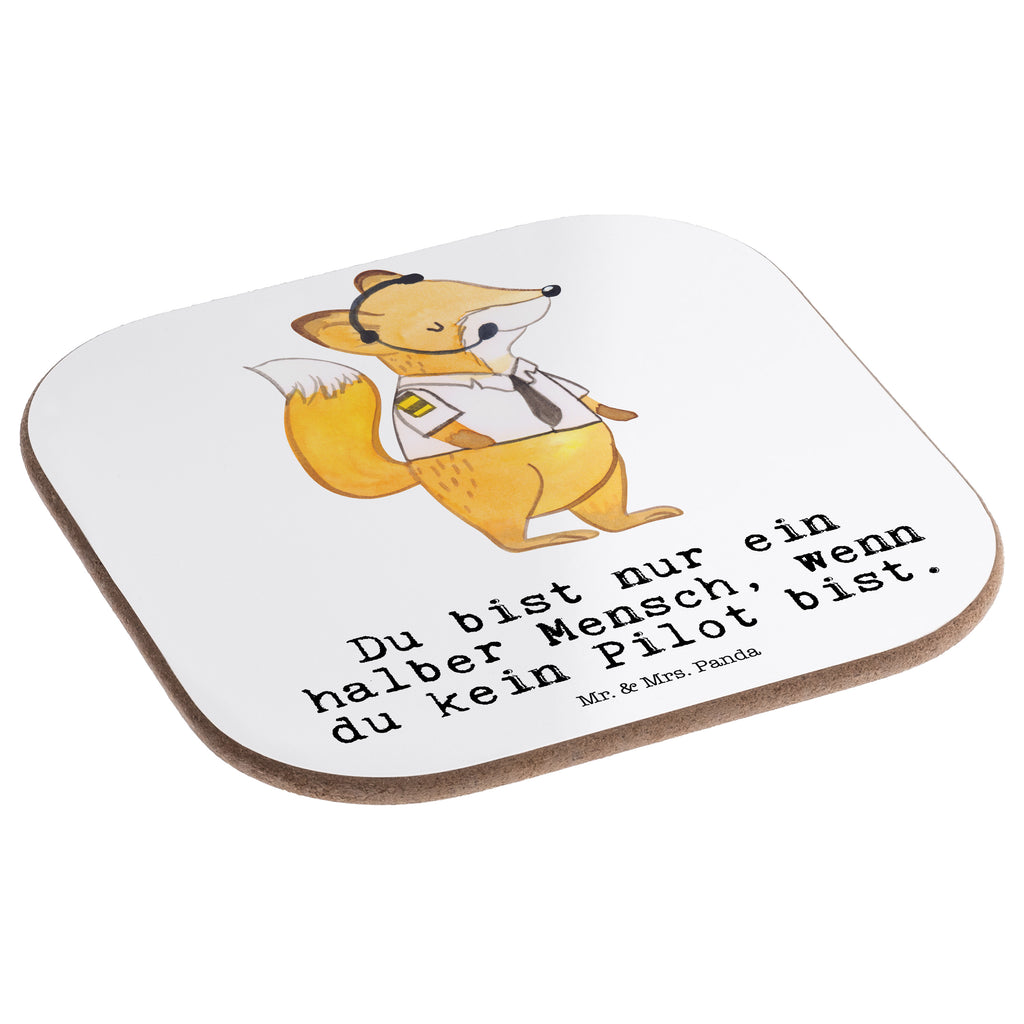 Quadratische Untersetzer Pilot mit Herz Bierdeckel, Glasuntersetzer, Untersetzer Gläser, Getränkeuntersetzer, Beruf, Ausbildung, Jubiläum, Abschied, Rente, Kollege, Kollegin, Geschenk, Schenken, Arbeitskollege, Mitarbeiter, Firma, Danke, Dankeschön, Pilot, Flugkapitän, Cockpit, Flugzeug