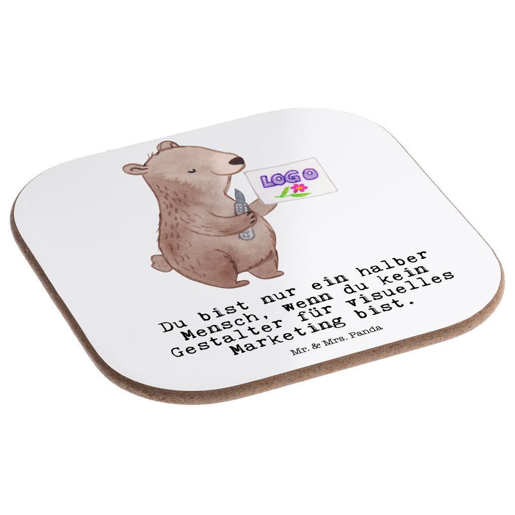 Quadratische Untersetzer Gestalter für visuelles Marketing mit Herz Bierdeckel, Glasuntersetzer, Untersetzer Gläser, Getränkeuntersetzer, Beruf, Ausbildung, Jubiläum, Abschied, Rente, Kollege, Kollegin, Geschenk, Schenken, Arbeitskollege, Mitarbeiter, Firma, Danke, Dankeschön