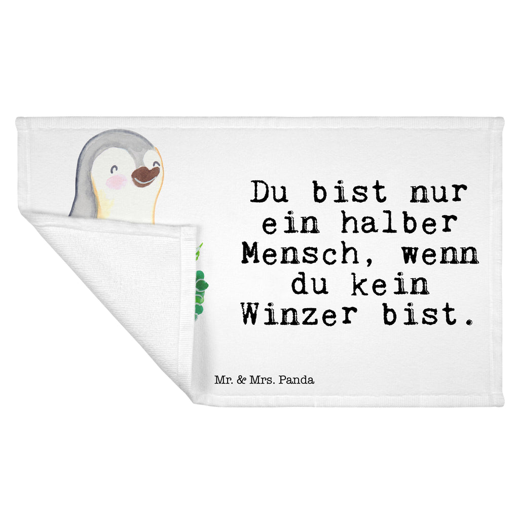 Gäste Handtuch Winzer mit Herz Gästetuch, Reisehandtuch, Sport Handtuch, Frottier, Kinder Handtuch, Beruf, Ausbildung, Jubiläum, Abschied, Rente, Kollege, Kollegin, Geschenk, Schenken, Arbeitskollege, Mitarbeiter, Firma, Danke, Dankeschön