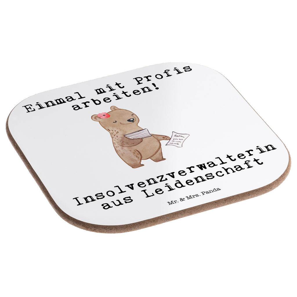 Quadratische Untersetzer Insolvenzverwalterin aus Leidenschaft Bierdeckel, Glasuntersetzer, Untersetzer Gläser, Getränkeuntersetzer, Beruf, Ausbildung, Jubiläum, Abschied, Rente, Kollege, Kollegin, Geschenk, Schenken, Arbeitskollege, Mitarbeiter, Firma, Danke, Dankeschön